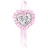 Albalù Italia Sopraculla Medaglione Cuore Angelo Lanterna Argento Rosa con Carillon Musicale e Scatola Inclusi Misura 25x12cm Made in Italy.