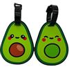 Puckator Set di 2 Etichette per Valigia e Bagaglio Aereo in PVC a Forma di Avocado Kawaii - Puckator Foodiemals, Accessori Viaggio Particolari e Originali, Targhetta