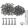 QUARKZMAN 100 Set Rivetti in Pelle 9mm x 16mm Elementi Fissaggio Borchie Rivetto a Doppio Cappuccio Metallo 3Pz Montaggio Chicago per Borse Scarpe Pelle Riparazioni, Bronzeo