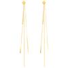 SLUYNZ 925 Argento CZ Penzolare Catena Orecchini Nappa per le Donne Ragazze Adolescenti Orecchini a Catena Lunga con Schienali a Catena di Serpente (B-18K Gold Plated)