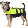 NAMSAN Giubbotto Salvagente per Cani Regolabile Salvagente Cane con Striscia Riflettente Verde - S