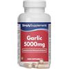Simply Supplements Aglio 5000 mg - Con ferro e vitamine C e B1-120 capsule - Adatto ai vegani - fino a 4 mesi di durata - SimplySupplements