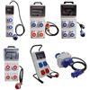 Elettrocavi K QUADRO ELETTRICO INDUSTRIALE 16A DA CANTIERE + CAVALLETTO IN ACCIAIO 4 PRESE IND. IP67 2P+T(2x) + 3P+N+T(x2) 16A MAGNETOTERMICO DIFFERENZIALE 40A ASC IP65 220/380V MONOFASE TRIFASE CON CERTIFICAZIONE
