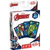 Shuffle Marvel - Gioco di famiglia Avengers, gioco di carte 4 in 1: gioco delle 7 famiglie, coppie, azione e battaglie