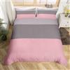 Bedluxy Set di biancheria da letto per ragazzi e ragazze con motivo geometrico a righe, set matrimoniale con copripiumino moderno a righe, decorazione per camera da letto, set da 3 pezzi