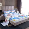 Loussiesd Set di lenzuola con unicorno e animali, per bambini, ragazzi e ragazze, set di biancheria da letto con cuori da sogno, colore blu, 3 pezzi, per letto singolo