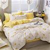 Loussiesd Set di biancheria da letto con copripiumino con stampa floreale, per bambini, ragazze, donne, fiori, piante da giardino, rami botanici, per letto singolo, decorazione per la stanza, con 1