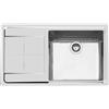 FOSTER Lavello Cucina 1 Vasca Incasso Semifilo con Gocciolatoio Dx Larghezza 87 cm materiale Inox finitura Spazzolato - 2280 052 KE