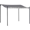 Outsunny Gazebo Pergola 3x3m da Esterno, Giardino o Terrazzo con Tenda Impermeabile Grigia|Aosom