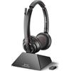 POLY Cuffia con microfono POLY Cuffie Savi 8220 UC DECT 1880-1900 MHz USB-A (8220 Headset Wireless - Head-band Office/Call center Black Stereo Warranty: 12M) [209215-02]