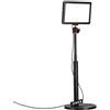 Rollei Lumis Key Light Scrivania, Faretto Streaming CRI 95+ Lampada per Video PC con Treppiede 28~78cm, Pannello Illuminatore LED Fotografia per Videomaker Podcast Youtuber Videoconferenza Webcam