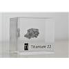 Titanium Metal, Titanium Shiny Crystal Sample, Titanium Acrylic Cube 50mm 99.95%