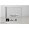 Indium Metal Sample, Indium Shiny Piece, Indium in Acrylic Cube 50mm 99.995%