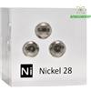 Nickel Metal, Nickel Shiny Big Spheres, Nickel Sample, Acrylic Cube 50mm 99.95%