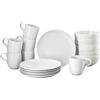 Rosenthal Joyn White Set di 18 bicchieri in gres porcellanato, stoviglie, stoviglie, servizio da caffè, piatti da colazione, bicchieri, ciotole, zuppe, cereali, bianco