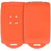 kwmobile Custodia Compatibile con Renault con 4 tasti Smart Key (solo Keyless Go) - Cover Chiavi Auto Protezione Copri Telecomando - Copri Chiave Copertura arancione