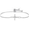 GAVU Bracciale Donna Argento Sterling 925 con Charm Croce, Bracciale Croce Cristiana da Donna, Regalo Cresima