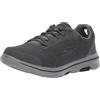 Skechers Go Walk 5 Qualify, Scarpe da Ginnastica Uomo, Grigio Charcoal Textile Synthetic Black Trim Ccbk, 45.5 EU