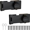 Kensbro Trappola di sicurezza con chiusura a chiave, 2 pezzi, con serratura a combinazione, serratura meccanica per porte piccole, armadi, porta del fienile, bagno, esterno, garage, giardino (nero)