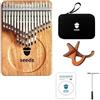 CHILL ANGELS（指天使） seeds Kalimba thumb piano 41 tasti Chromatic C-tuned thumb piano Okoume wood Flat board Ultralight portable Marimbas finger piano