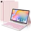 WAVATA Tastiera per Samsung Galaxy Tab S6 Lite 10.4 2024/2022/2020 con Retroilluminata, Custodia Tastiera per Samsung Tab S6 Lite Magnetica Bluetooth Staccabile Cover QWERTY Layout, Oro Rosa