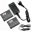 DSTE 2-pacco DMW-BCN10 DMW-BCN10E Batteria + Caricabatteria Compatibile per Panasonic Lumix DMC-LF1 DMC-LF1K DMC-LF1W