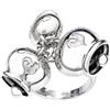 Chantecler / Et Voilà / anello 3 campanelle / argento - 29364