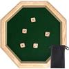 YeyeCyrilze Pista di dadi, 30 CM/11,81 in Vassoio di Legno,Vassoio di dei, Pista di Dite+Ditali & Cinture, Adatto per Vassoio Gioco di Dadi per Giochi da Tavolo DND e RPG