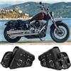 DREAMIZER 1 Paio Borse Laterali per Moto Portabicchieri Sinistro e Destro in Pelle PU Compatibile con Harley Sportster XL883 Softail Dyna V-star Shadow