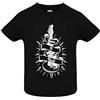 Handmade T-shirt in cotone Born to Rock per neonati, bambini ed adulti (Neonato, Nero, 18 mesi)