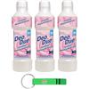 Beni Culinari 3x DEO DUE Ammorbidente Morbido Concentrato Fiori Rosa, ideale per tutti i capi,50 lavaggi 1Lt + Portachiavi Beni Culinari in Omaggio