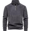 Meaunzyl Felpa Mezza Zip Uomo Felpa in Pile Uomo a Maniche Lunghe Maglione Casual da Uomo Moda con Collo Alto Hoodies Sweatshirt Pullover Tops Confortevole E alla Moda per attività Sportive All'aperto