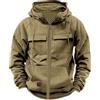 Meaunzyl Felpa Uomo con Cappuccio E Zip con Tasche Laterali Cotone Leggera Felpe da Lavoro Abbigliamento Felpa Tinta Unita Autunno Inverno Maniche Lunghe Cardigan Felpa Uomo con Zip