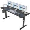 Agilestic Scrivania Regolabile in Altezza, 160 x 60 cm Elettrica scrivania per computer con funzione di memoria, Scrivania da Ufficio e Casa, Nero