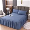 Homxi Gonna Da Letto Matrimoniale(100 x 200 cm),Completo Lenzuola Matrimoniale Tinta Unita Lenzuola Letto Singolo Blu Reale