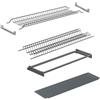 AERREGI KIT SCOLAPIATTI IN METALLO CON TELAIO VASCHETTA RACCOGLIGOCCE E DUE SUPPORTI DI FISSAGGIO LATERALE | SCOLAPIATTI NERO ARDESIA ALTA QUALITA' | PER PENSILI DA 60-80-90 cm (56 cm per pensili da 60 cm)