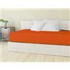 BANZAII TEXTILE INNOVATOR ONLINE Banzaii Lenzuolo sotto con Angoli in Microfibra trattamento Manopesca, No Stiro, Matrimoniale 160/170 x 190/200 x 30 cm, adatto sia a materassi alti che bassi, Arancio Scuro Made in Italy