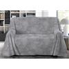 SpazioTessile Copritutto Arredatutto Telo arredo Copridivano Copriletto Lilly Letto Divano 100% Puro Cotone Misure Maxi (Grigio, 300x300)