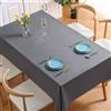 ANAZOZ Tovaglia Grande Quadrata Tinta Unita Tovaglia Tavolo 120 W x 120 L CM,Tovaglie PVC Antimacchia Grigio Scuro