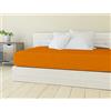 BANZAII TEXTILE INNOVATOR ONLINE Banzaii Lenzuolo sotto con Angoli in Microfibra trattamento Manopesca, No Stiro, Matrimoniale 160/170 x 190/200 x 30 cm, adatto sia a materassi alti che bassi, Arancio Chiaro Made in Italy