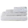 Passione per le tele Set Asciugamani in Spugna 3 pezzi Tris Bagno Viso 60x110 Ospite 40x60 Telo Doccia 100x150 in Cotone 100% Spugna 600 gr/mq (FASCIA bianco)
