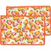 Casatessile Tovagliette Americane Set 2 Pezzi Tulipani Tovagliette Colazione Tessuto, Set 2 Tovagliette Americane Cotone.