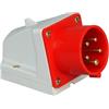 Kopp 171800007 CEE - Spina da parete a 5 poli, 16 A, 400 V, rosso