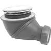 Wirquin 30723215 James D90-Piletta per Doccia con Uscita orientabile a 360° e griglia in ABS Cromato