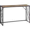 HOMCOM Tavolo Consolle da Ingresso in Stile Industriale, Mobile Vintage in Acciaio e Legno, 120x35x75cm, Marrone