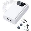 Petbank Aeratore Acquario, Pompa Acquario Portatile Ossigenatore Per Acquario USB gorgogliatore 2600mAh, due modi di alimentazione del gorgogliatore 1.5-2L/min*2