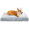 MDDK DY Cuccia Cane Interno Taglia Media, Cuccia Cane Sfoderabile e lavabile, Peluche Morbida e Soffice, Base Antiscivolo, Lettino per Cani, Grigio Ombré, 75x50x8 cm