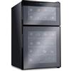 PEDDCEX MOLVUS Refrigeratore termoelettrico per 24 bottiglie di vino, cantina da banco per vino rosso e bianco, frigorifero autoportante, funzionamento silenzioso, in acciaio inox