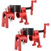 AMIGOB 2Pezzo Morsetto a Vite per Tubi, 3/4 Morsetti per Tubi di Legno, Morsetti a Sgancio Rapido Clamp Wood, 26,5mm Morsa a Vite Tubo con Morsetto a H, Tubi di Legno Morsa a Vite(Opaco)