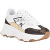 GUESS Calebb, Scarpe da Ginnastica Donna, Bianco Marrone 145, 40 EU